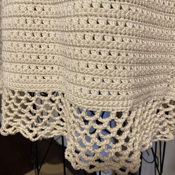 Beautiful Custom Crochet Cotton Sweater Sz M/L EUC - Picture 3 of 9
